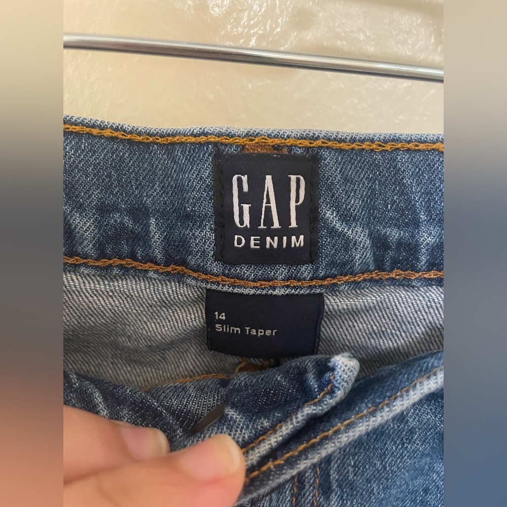 ✨Gap Slim Taper Light Washed Jeans Size 14 - Picture 5 of 8